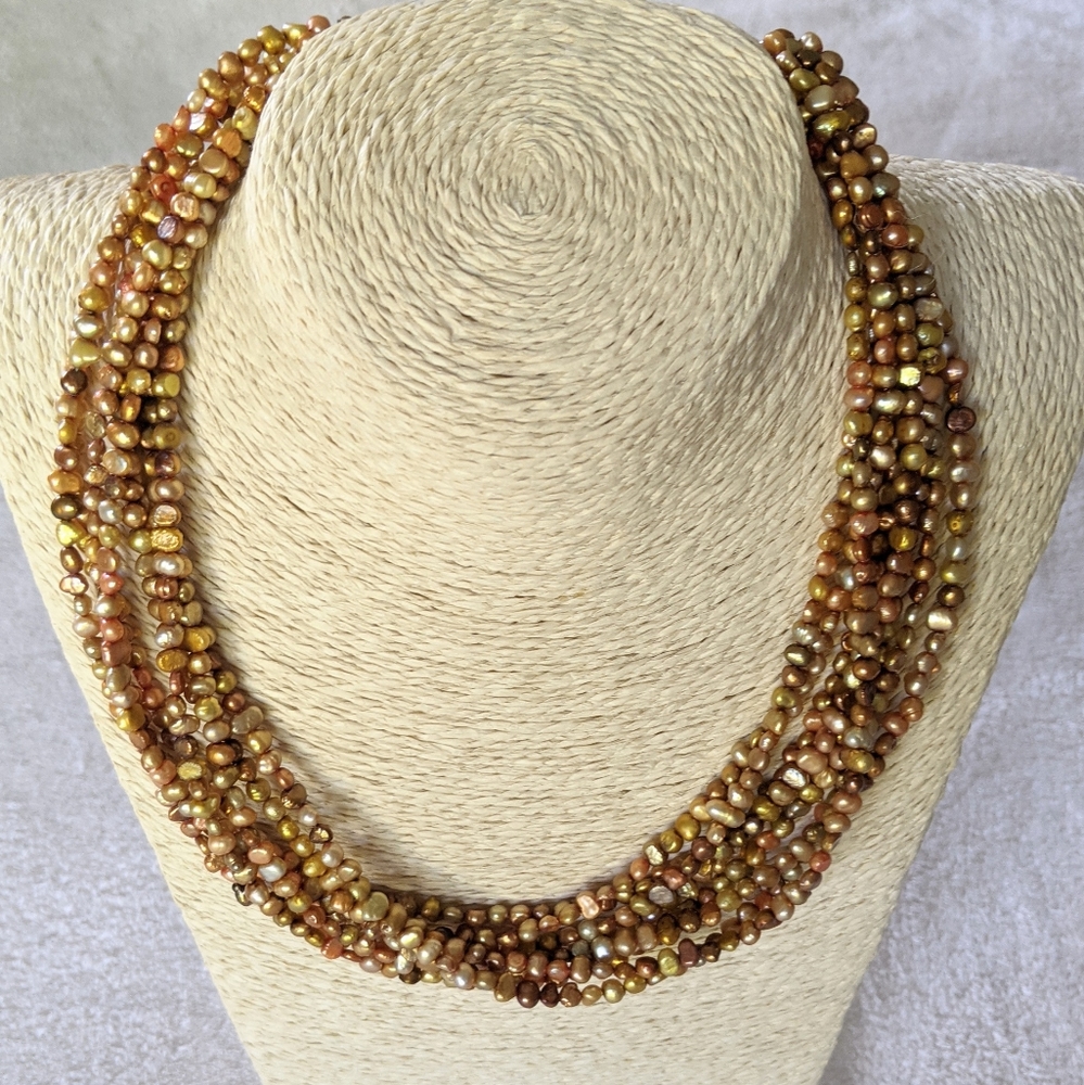 Silpada Shades of Copper Freshwater Pearl Necklace
